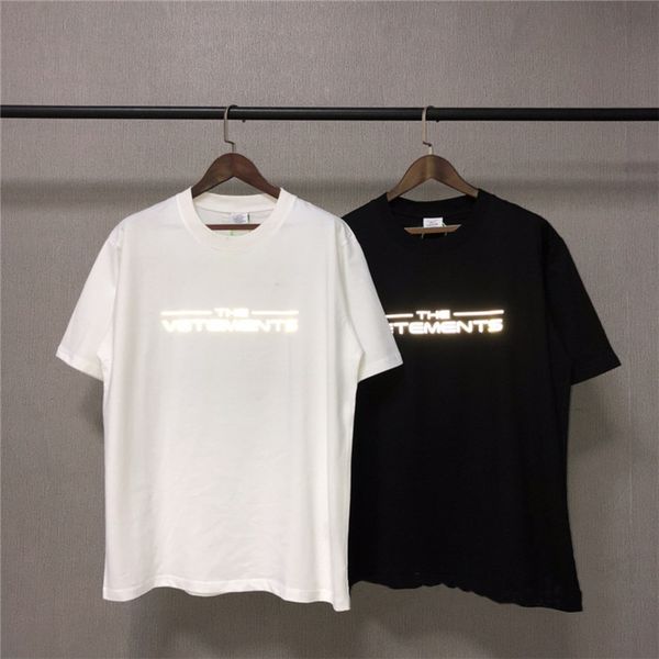 reflective letters vetements soon male shirt woman not return embroidered vtm mark 63lr, White
reflective letters vetements soon male shirt woman not return embroidered vtm mark 63lr, White