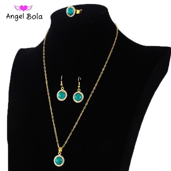 earrings & necklace fashion luxury jewelry three-piece set ring rhinestone turquoise holiday gift wholesale, Silver
earrings & necklace fashion luxury jewelry three-piece set ring rhinestone turquoise holiday gift wholesale, Silver