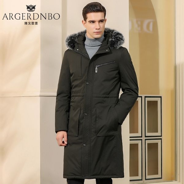 long down jacket 2019 winter new middle-aged casual hooded wool collar thickened trend men's clothes, Black
long down jacket 2019 winter new middle-aged casual hooded wool collar thickened trend men's clothes, Black