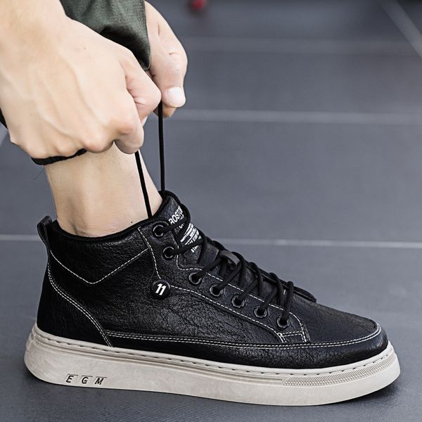 2021 new casual man flats breathable pu leather fashion classic outdoor male mens canvas shoes for men flat sneakers q2de, Black
2021 new casual man flats breathable pu leather fashion classic outdoor male mens canvas shoes for men flat sneakers q2de, Black