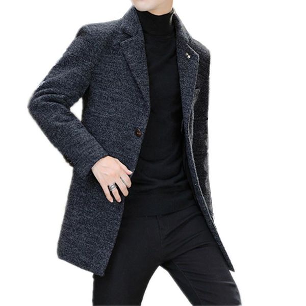 men's wool & blends 2021 men winter warm trench coat slim fit casual jackets lapel collar parkas long stitched woolen jacket windbreake, Black
men's wool & blends 2021 men winter warm trench coat slim fit casual jackets lapel collar parkas long stitched woolen jacket windbreake, Black