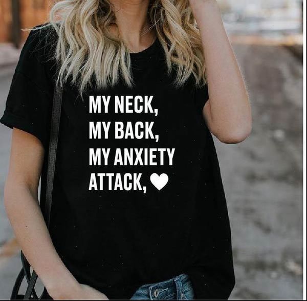 my neck my back my anxiety attack heart print t shirt women short sleeve o neck loose tshirt 2021 summer women tee, White
my neck my back my anxiety attack heart print t shirt women short sleeve o neck loose tshirt 2021 summer women tee, White