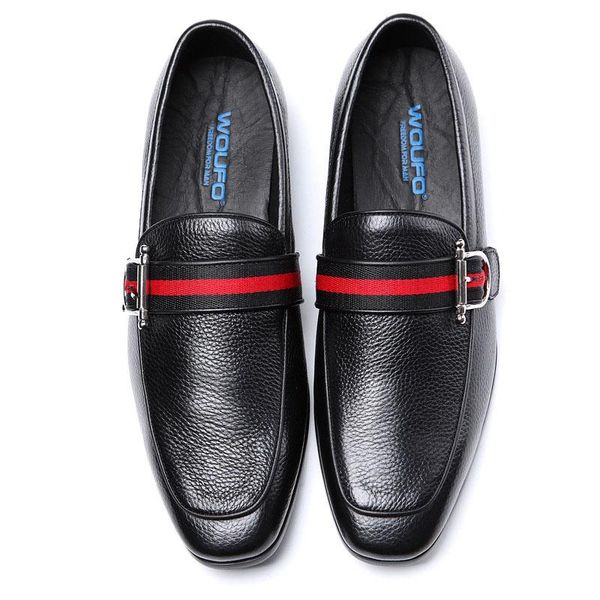 dress shoes keluoteshallow sueded leather men loafers formal business casual solid for man slip on comfortable flats, Black
dress shoes keluoteshallow sueded leather men loafers formal business casual solid for man slip on comfortable flats, Black
