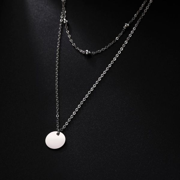 pendant necklaces teamer double layer chain stainless steel necklace for women round dics beads minimalisst jewelry fashion choker, Silver
pendant necklaces teamer double layer chain stainless steel necklace for women round dics beads minimalisst jewelry fashion choker, Silver