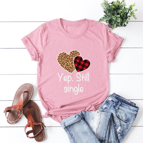 women's t-shirt summer short sleeve female t-shirts \sweet woman tshirt yep still single, White
women's t-shirt summer short sleeve female t-shirts \sweet woman tshirt yep still single, White