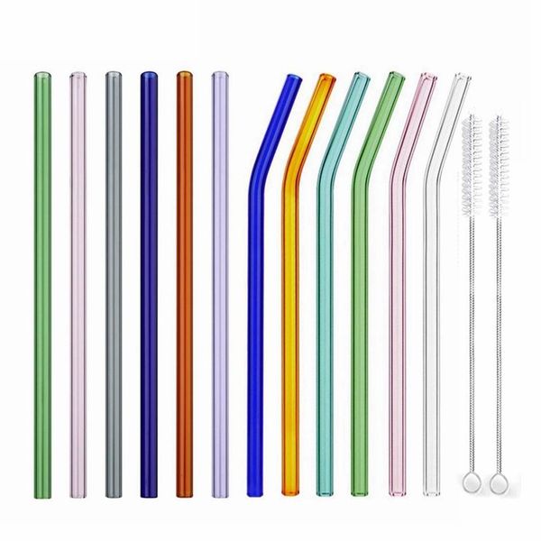 drinking straws 8.5"x8mm reusable glass set multi-color healthy eco friendly for cocktail smoothie milkshake
drinking straws 8.5"x8mm reusable glass set multi-color healthy eco friendly for cocktail smoothie milkshake