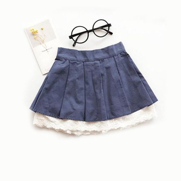 skirts #k06078 baby girls patchwork lace, Blue