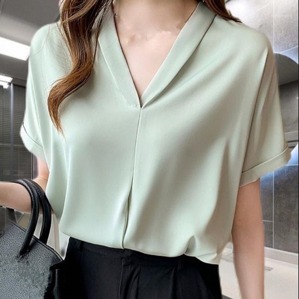 women's blouses & shirts blouse chiffon casual girls shirt solid fashion loose plus size short sleeve summer office lady blusas houthio, White
women's blouses & shirts blouse chiffon casual girls shirt solid fashion loose plus size short sleeve summer office lady blusas houthio, White