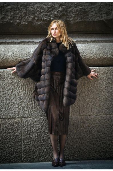 women's fur & faux fursarcar luxury real natural mink coat for women autumn&winter warm outerwear female high street batwing sleeve, Black
women's fur & faux fursarcar luxury real natural mink coat for women autumn&winter warm outerwear female high street batwing sleeve, Black