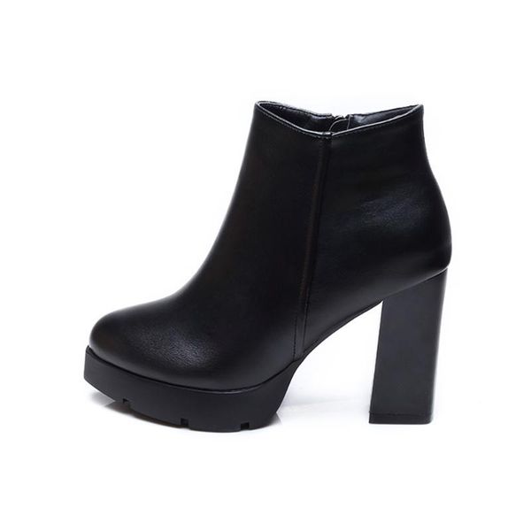 boots thick-heeled high-heeled short women's thick-soled platform shoes winter, Black
boots thick-heeled high-heeled short women's thick-soled platform shoes winter, Black