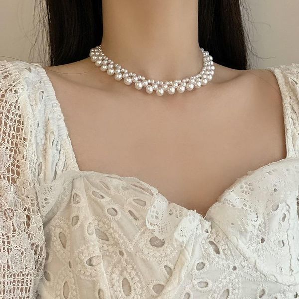 chokers french bohemian fashion grace multi layer round pearl choker necklace statement clavicle chain women wedding jewelry, Golden;silver
chokers french bohemian fashion grace multi layer round pearl choker necklace statement clavicle chain women wedding jewelry, Golden;silver