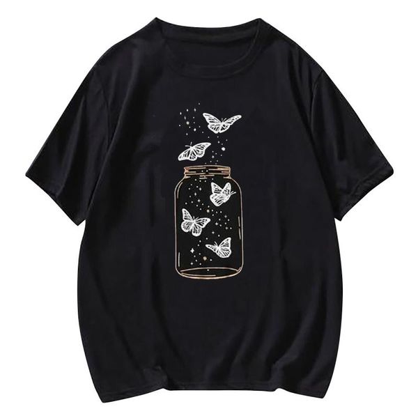 women's t-shirt korea style tshirts womens solid color butterfly print oversized casual short sleeve summer harajuku streewear tee, White
women's t-shirt korea style tshirts womens solid color butterfly print oversized casual short sleeve summer harajuku streewear tee, White