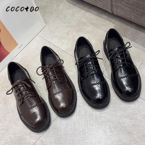 dress shoes single japanese female jk british wind hong kong flavor retro students black casual fashion ins street shooting wild