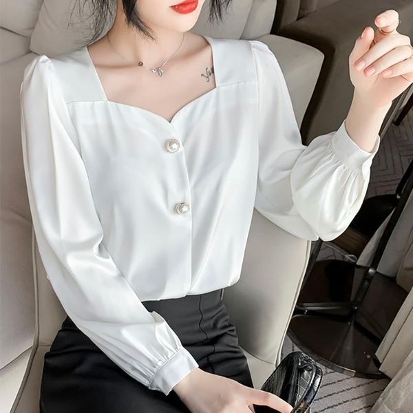 women's blouses & shirts spring fall womens shirt summer square collar women long sleeve blusas elegantes female office button white la
women's blouses & shirts spring fall womens shirt summer square collar women long sleeve blusas elegantes female office button white la