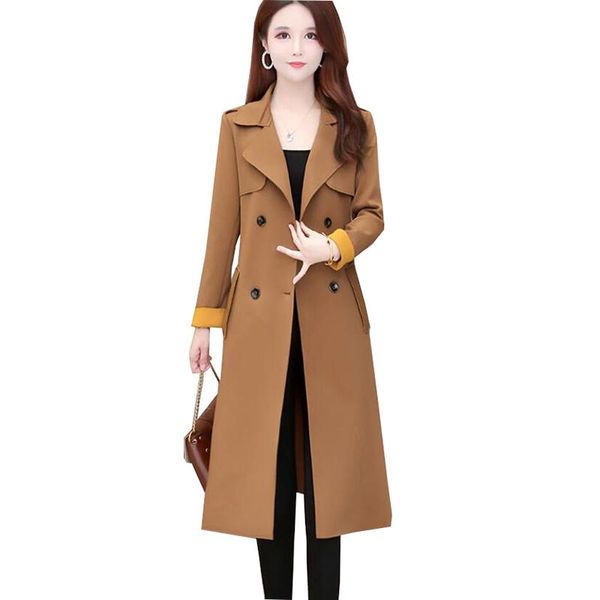 women's trench coats autumn windbreaker coat 2021 spring oversize clothing overcoat casual double-breasted retro ladies outerwear, Tan;black
women's trench coats autumn windbreaker coat 2021 spring oversize clothing overcoat casual double-breasted retro ladies outerwear, Tan;black
