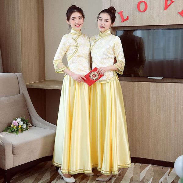 ethnic clothing vintage bridal bridesmaid cheongsam modern traditional chinese style wedding dress oriental womens qipao vestidos size s-xxl, Red
ethnic clothing vintage bridal bridesmaid cheongsam modern traditional chinese style wedding dress oriental womens qipao vestidos size s-xxl, Red