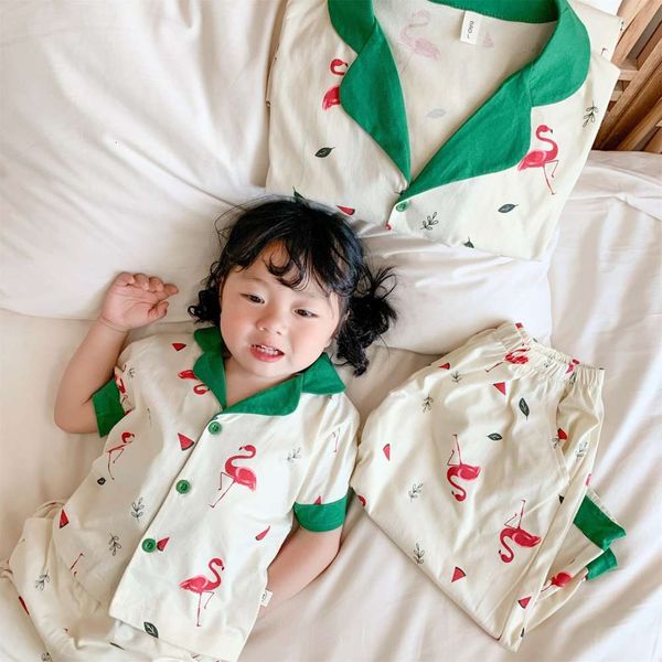 child girls' short sleeve housewear 2021 new parent summer pajamas thin baby mother daughter children's suit
child girls' short sleeve housewear 2021 new parent summer pajamas thin baby mother daughter children's suit