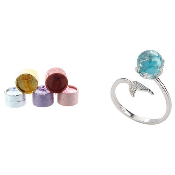 jewelry pouches, bags 5pcs round ring earring gift package case box with women mermaid tail crystal diamond bend open rings, Pink;blue
jewelry pouches, bags 5pcs round ring earring gift package case box with women mermaid tail crystal diamond bend open rings, Pink;blue