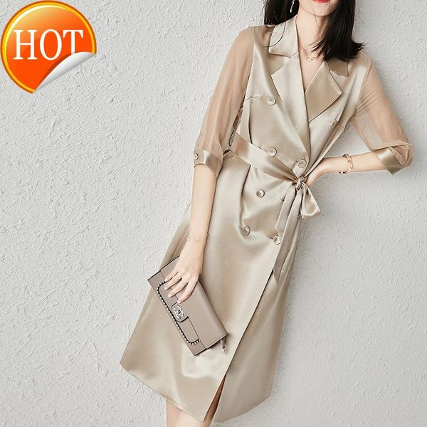 2021 autumn new luxury temperament goddess suit skirt acetate silk satin medium length windbreaker dress, Black;gray
2021 autumn new luxury temperament goddess suit skirt acetate silk satin medium length windbreaker dress, Black;gray