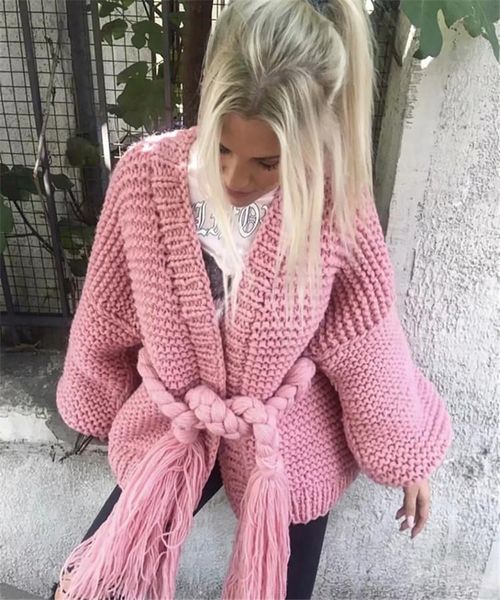 women's sweaters thick needle cardigan women with european and american style waist tassel straps sweater autumn winter, White;black
women's sweaters thick needle cardigan women with european and american style waist tassel straps sweater autumn winter, White;black