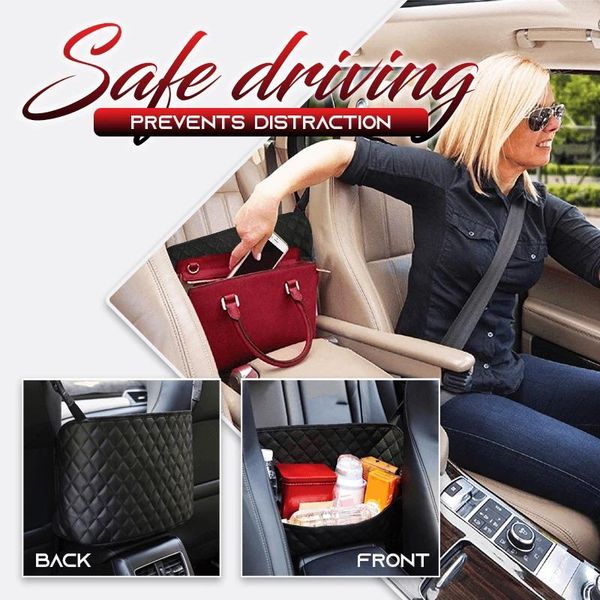 storage bags car seat and handbag holding net hanging bag between seats