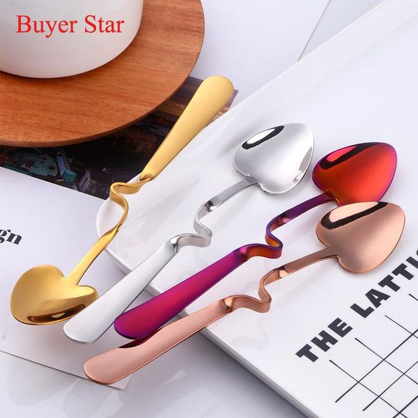 8pcs/set stainless steel creative heart shape coffee dessert spoons twisting hanging cup ice cream teaspoons kitchen tableware
8pcs/set stainless steel creative heart shape coffee dessert spoons twisting hanging cup ice cream teaspoons kitchen tableware