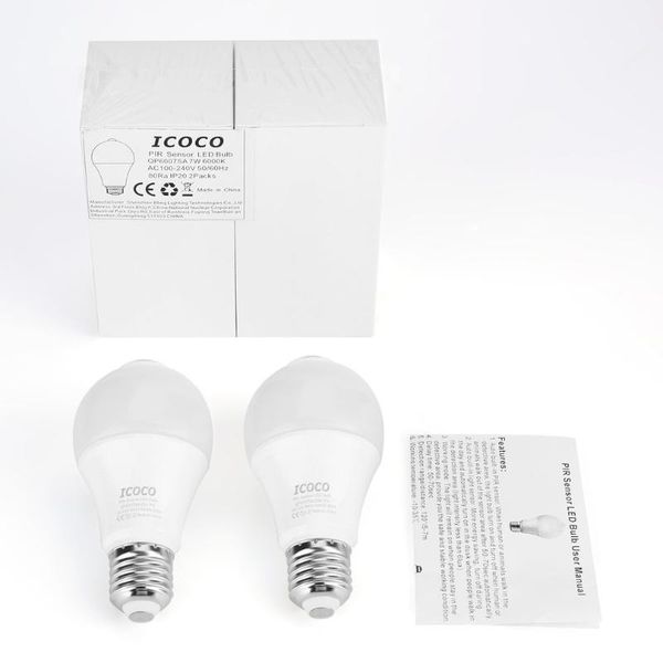 bulbs 2pcs 7w pir motion sensor led light cold white e26 infrared auto on/off night lights for garage corridor closet
bulbs 2pcs 7w pir motion sensor led light cold white e26 infrared auto on/off night lights for garage corridor closet