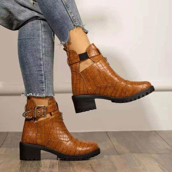 boots autumn winter woman platform short motorcycle british style women black brown pu leather high heels booties size 35-43
boots autumn winter woman platform short motorcycle british style women black brown pu leather high heels booties size 35-43