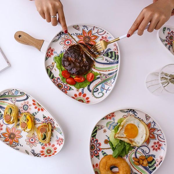 dishes & plates high temperature matte glaze acacia wood handle ceramic plate steak western pasta
dishes & plates high temperature matte glaze acacia wood handle ceramic plate steak western pasta