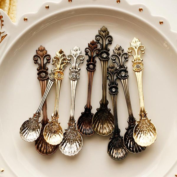 spoons coffee spoon retro sugar tea dessert cake carved ice cream teaspoon alloy cutlery accessories
spoons coffee spoon retro sugar tea dessert cake carved ice cream teaspoon alloy cutlery accessories
