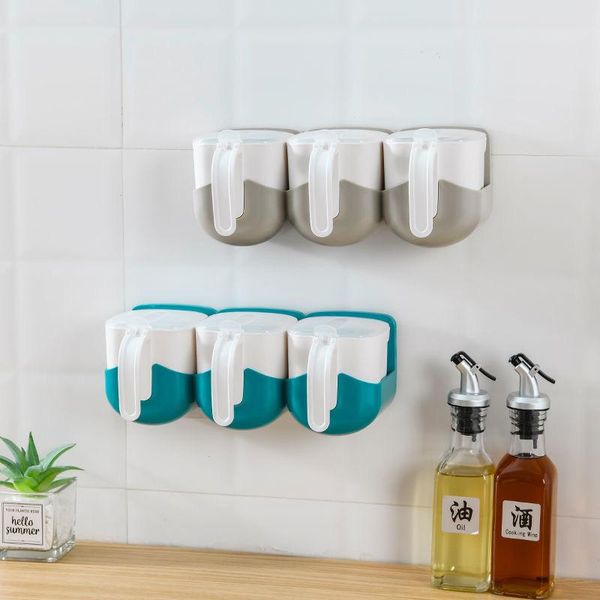 storage bottles & jars wall-mounted seasoning box salt container jar with spoon kitchen spice accessories
storage bottles & jars wall-mounted seasoning box salt container jar with spoon kitchen spice accessories