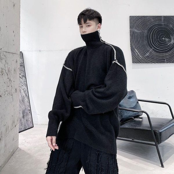 autumn winter is thickened black day to fasten turtleneck fashion street sweater man korean edition loose ins trend personality, White;black
autumn winter is thickened black day to fasten turtleneck fashion street sweater man korean edition loose ins trend personality, White;black