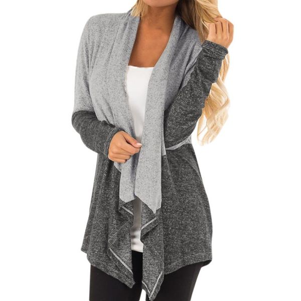 women's blouses & shirts casual women long sleeve stitching solid color irregular open front cardigan blouse fashion loose female, White
women's blouses & shirts casual women long sleeve stitching solid color irregular open front cardigan blouse fashion loose female, White