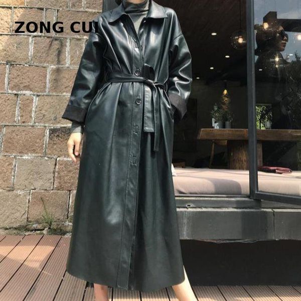 pu leather long jacket 2021 new spring women loose belt pu leather windbreaker trench coat slim autumn jacket blazer, Black
pu leather long jacket 2021 new spring women loose belt pu leather windbreaker trench coat slim autumn jacket blazer, Black