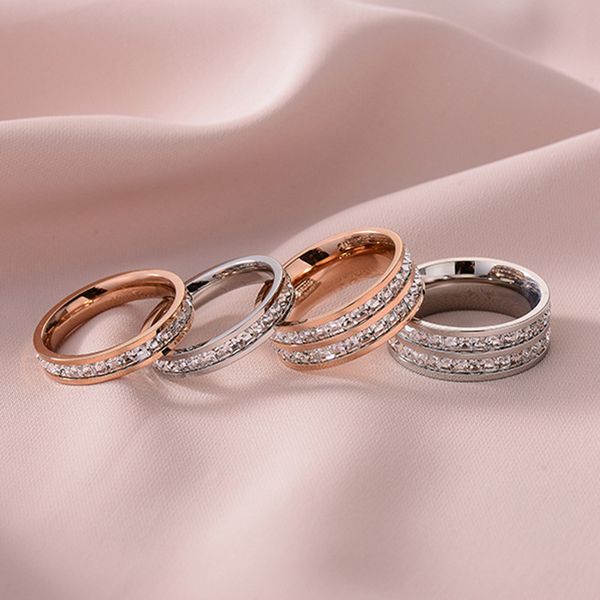 design jewelry stainless single and double row titanium steel couple small square diamond personality full sky star ring, Silver
design jewelry stainless single and double row titanium steel couple small square diamond personality full sky star ring, Silver