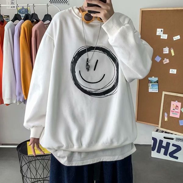 men's hoodies & sweatshirts spring autumn harajuku hoodies of korean-style men trend to print smiley sweater casual male loose clothes, Black
men's hoodies & sweatshirts spring autumn harajuku hoodies of korean-style men trend to print smiley sweater casual male loose clothes, Black