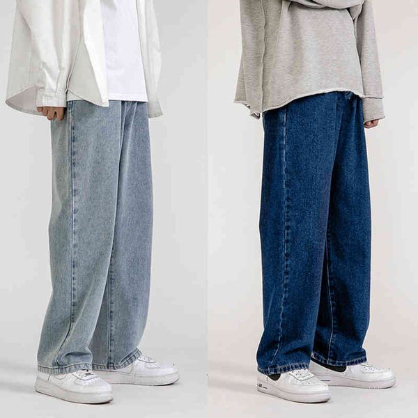 men's jeans calças de brim masculinas moda solta em linha reta novo casual calças perna larga cowboy mans streetwear coreano hip h, Blue
men's jeans calças de brim masculinas moda solta em linha reta novo casual calças perna larga cowboy mans streetwear coreano hip h, Blue