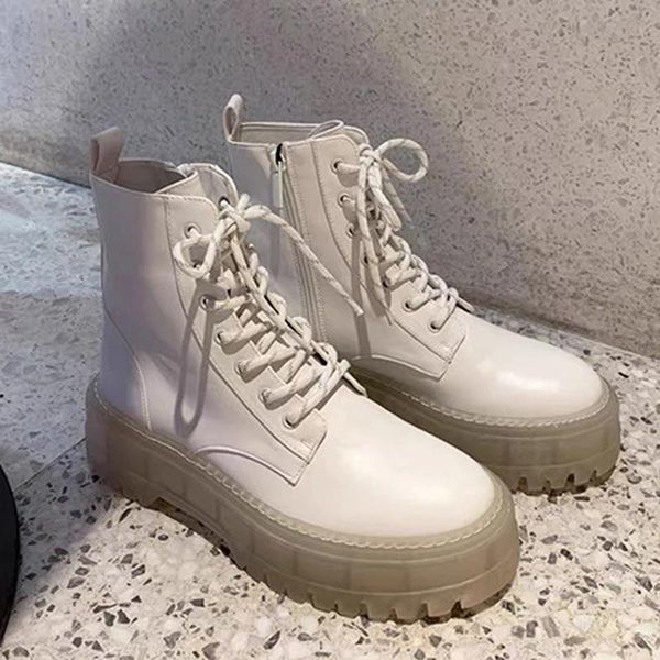 boots fashion white women soft thick sole lace-up ankle lady non-slip platform booties 2021 spring casual shoes, Black
boots fashion white women soft thick sole lace-up ankle lady non-slip platform booties 2021 spring casual shoes, Black