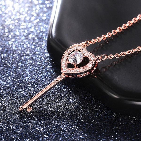 pendant necklaces fashion key pendent for women inlaid crystal cubic zirconia female party jewelry daily wear statement, Silver
pendant necklaces fashion key pendent for women inlaid crystal cubic zirconia female party jewelry daily wear statement, Silver