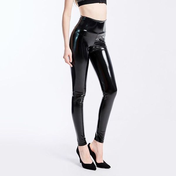 women's leggings lady solid black shiny pu leather plus size elastic high waist slim pencil pants night club bar dance wet look trouser
women's leggings lady solid black shiny pu leather plus size elastic high waist slim pencil pants night club bar dance wet look trouser