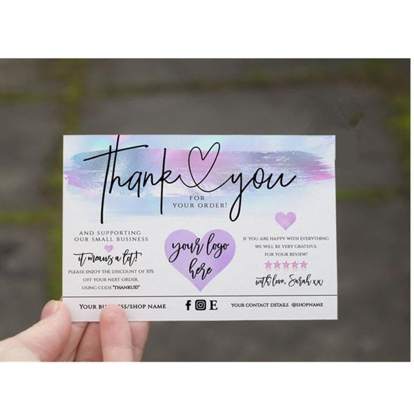 greeting cards pastel thank you for your order insert card watercolors modern business social media packing car
greeting cards pastel thank you for your order insert card watercolors modern business social media packing car