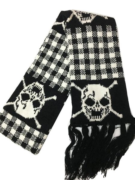 scarves women scarf men pliads skull skeleton design winter thick warm kintted shawl wraps with long fringes, Blue;gray
scarves women scarf men pliads skull skeleton design winter thick warm kintted shawl wraps with long fringes, Blue;gray