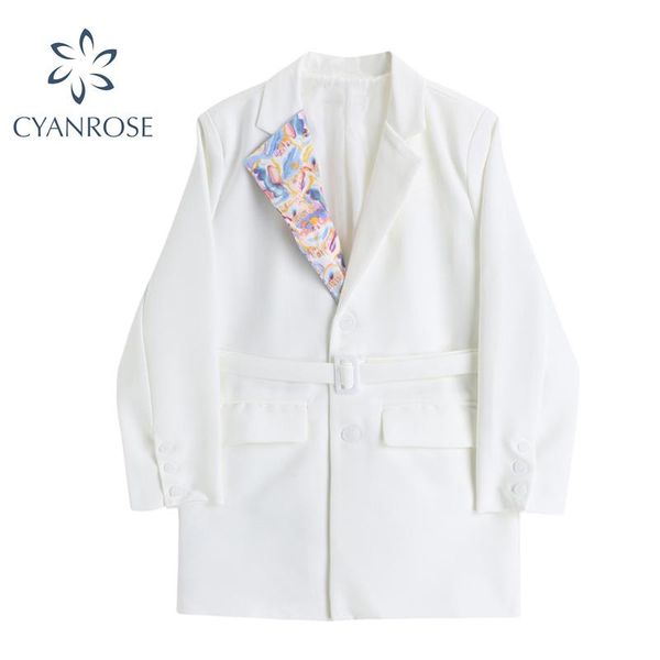 women's suits & blazers 2021 office lady white women autumn winter long sleeve coats female single button casual suit jacket woman pock, White;black
women's suits & blazers 2021 office lady white women autumn winter long sleeve coats female single button casual suit jacket woman pock, White;black