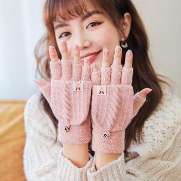five fingers gloves knitted female autumn and winter outdoor windproof thickened warmth half-finger flip phone cute student, Blue;gray
five fingers gloves knitted female autumn and winter outdoor windproof thickened warmth half-finger flip phone cute student, Blue;gray