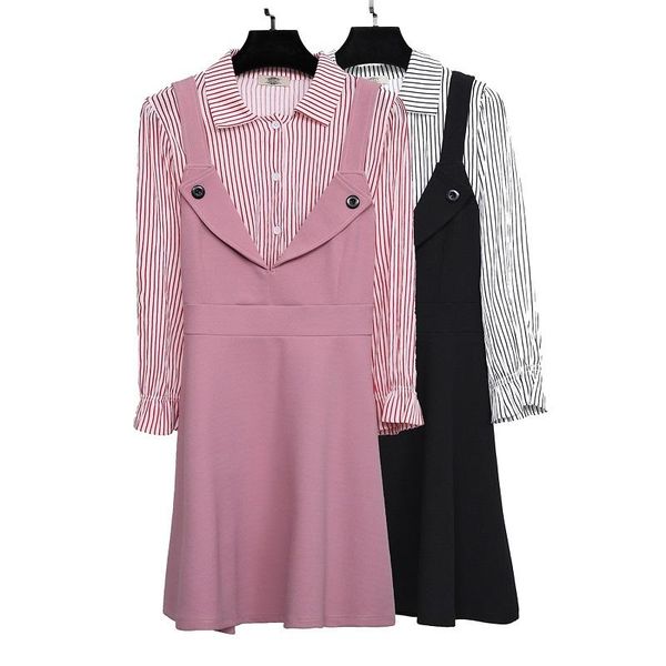 casual dresses korean style office chiffon full sleeve stripe v-neck a-line plus size xl-4xl women vest 2021 spring selling, Black;gray
casual dresses korean style office chiffon full sleeve stripe v-neck a-line plus size xl-4xl women vest 2021 spring selling, Black;gray
