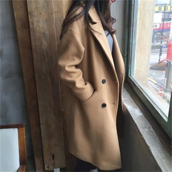 spring new 2021 imitation wool slim double breasted black jacket ladies long coat fashion cqg2
spring new 2021 imitation wool slim double breasted black jacket ladies long coat fashion cqg2