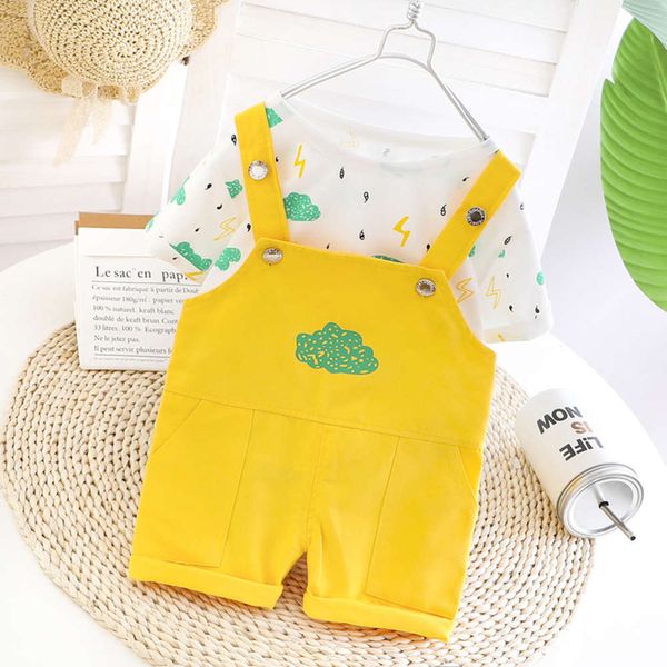 korean version boys' and girls' 2021 new summer baby cute cloud print short sleeve suspender suit, Blue
korean version boys' and girls' 2021 new summer baby cute cloud print short sleeve suspender suit, Blue