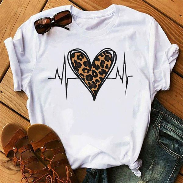 leopard love heartbeat print mens and women womens summer short sleeve vogue white tee harajuku female, White;black
leopard love heartbeat print mens and women womens summer short sleeve vogue white tee harajuku female, White;black