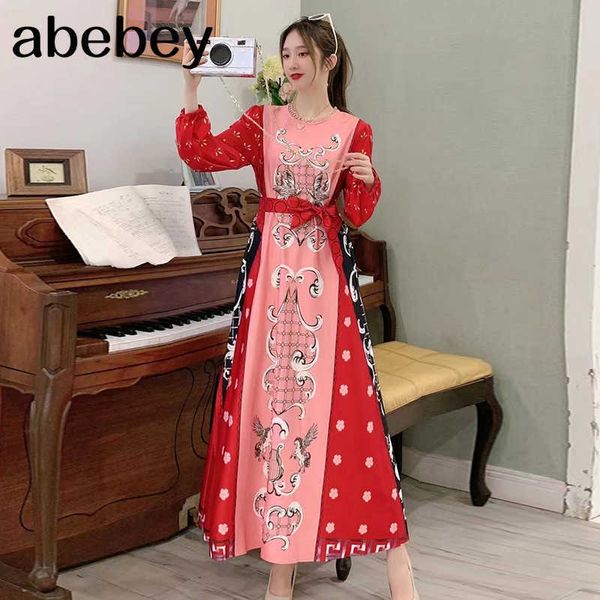 vintage dress for women o neck long sleeve high waist patchwork sashes hit color ankle length dresses females clothing 210715, Black;gray
vintage dress for women o neck long sleeve high waist patchwork sashes hit color ankle length dresses females clothing 210715, Black;gray