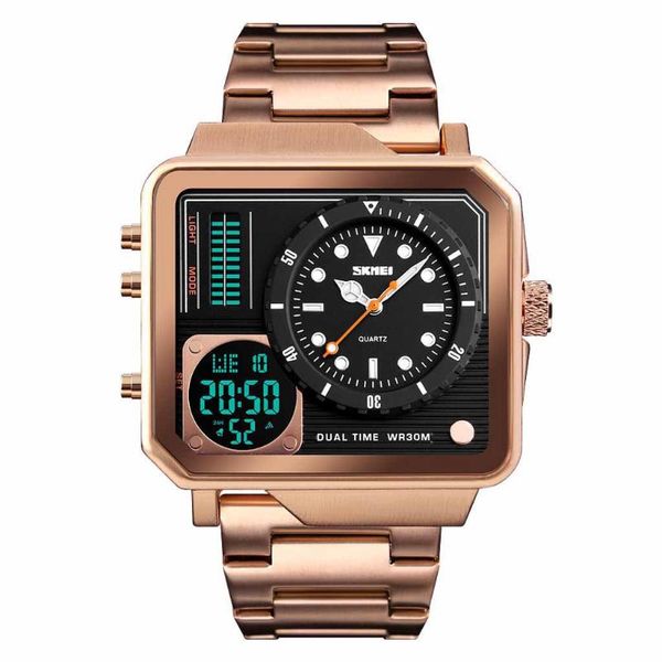 wristwatches men's waterproof multi function sports watch square fashion electronic montre homme clock relogio masculino, Slivery;brown
wristwatches men's waterproof multi function sports watch square fashion electronic montre homme clock relogio masculino, Slivery;brown